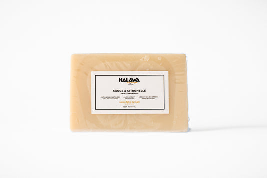 HALAWA Natural Hand-Made Sage & Lemongrass Soap